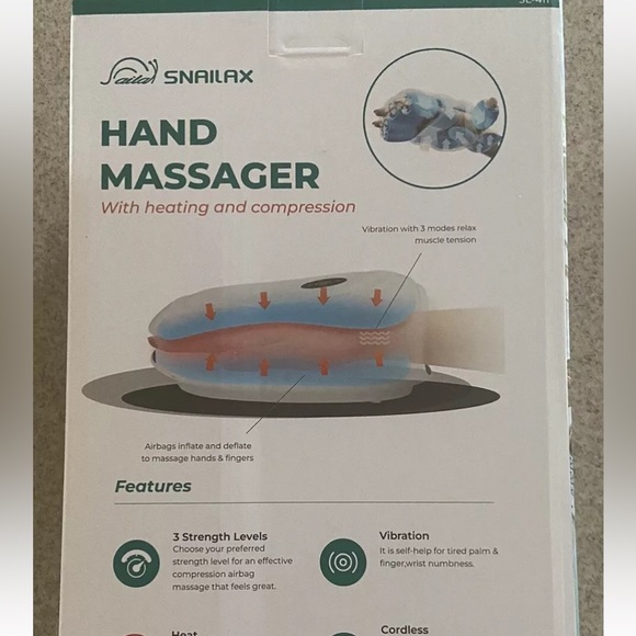 Hand Massager with Heat, Compression and Vibration for Pain Relief New in Box - Picture 4 of 11